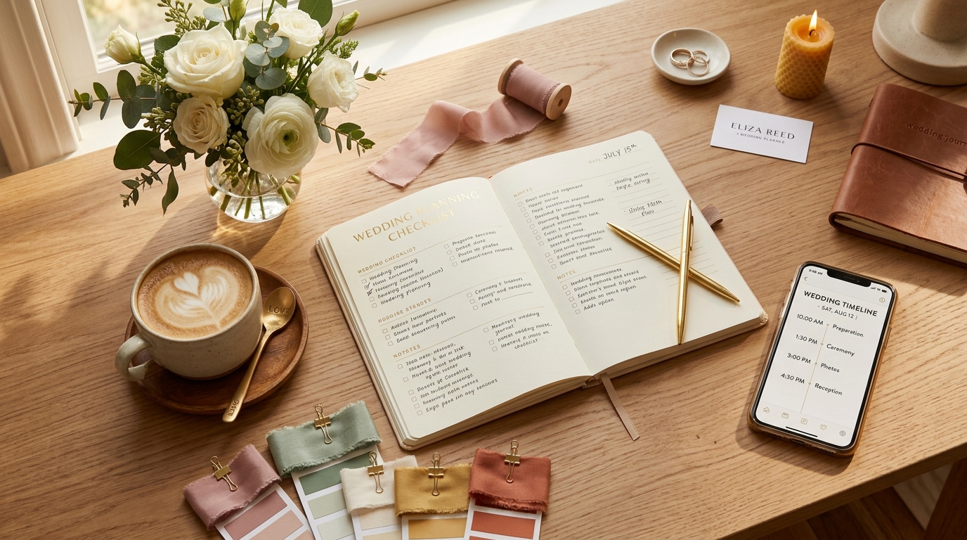Guía y checklist de organización de casamiento Koinos